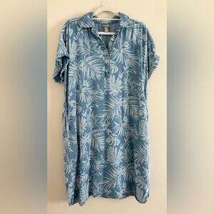 Chico's Blue and White Dress